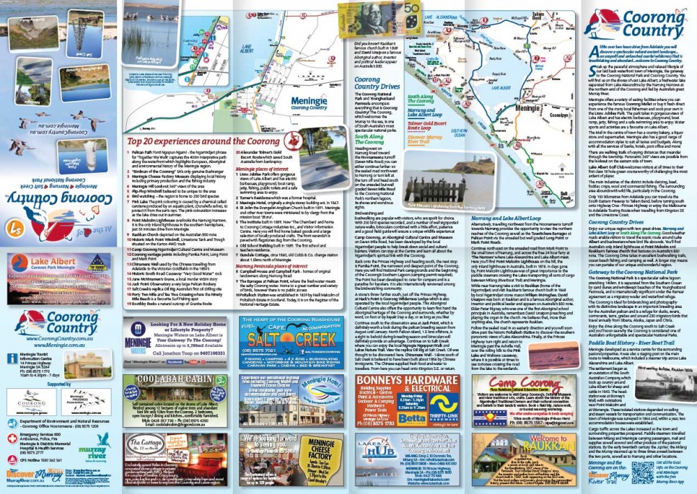 Coorong Country tourist map | Brand Action